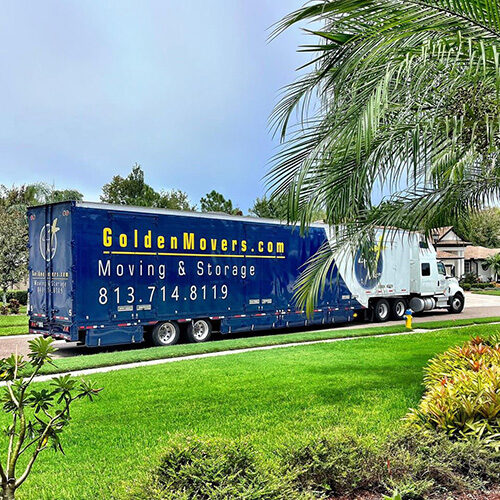 Local Moving Company in Tampa Florida Local Moving Company Truck Travelling to Tampa FL