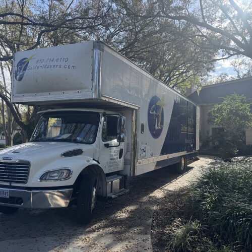 Moving Company Truck in Front of Plant City Residential Home
