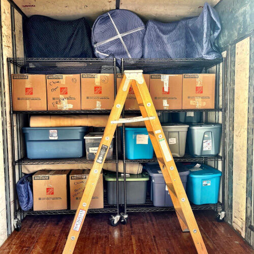 Well-organized Boxes and Furniture Inside Wesley Chapel Moving Company Truck