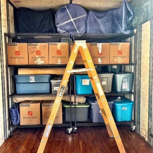 Moving Company Truck Bound For Trinity FL Full of Boxes and Furniture