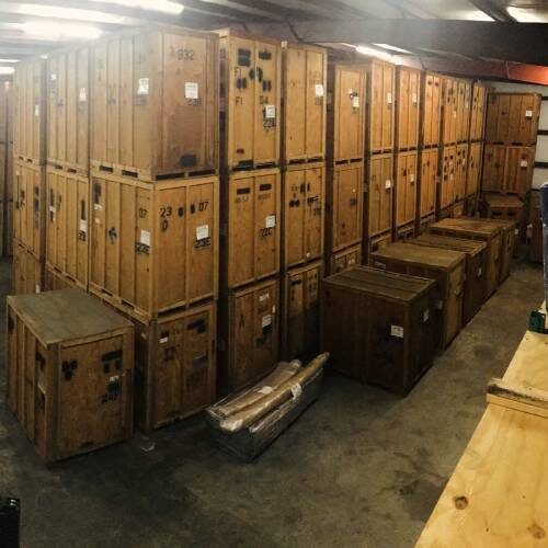 Moving and Storage Company in Tampa Florida Wooden Storage Crates Owned by Tampa-based Moving Company