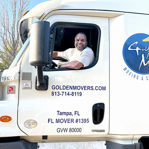 Residential Long Distance Moving Company Servicing Tampa FL Tampa Driver of Residential Moving Company Ready For Long Distance Move